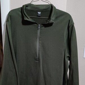 Condor Tactical Mens Long Sleeve 1/4 Zip Green Pullover Size XXL